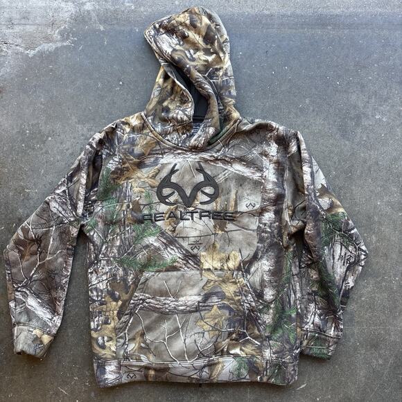 Realtree Camo Hoodie Men’s Size Medium Front Embroidered Logo Polyester - Picture 1 of 4
